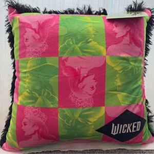 NWT Wicked Pink and Green Decorative Pillow
